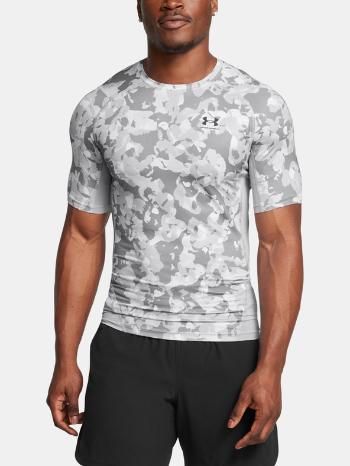 Under Armour UA HG Armour Prtd SS Triko Šedá