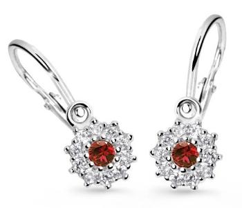 Cutie Jewellery Dětské náušnice z bílého zlata C2749-10-X-2 červená