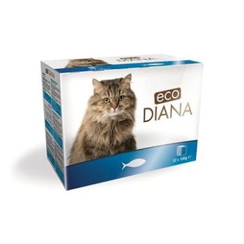 Eco Diana cat kapsičky rybí kousky v omáčce 12 × 100 g (3428460054017)