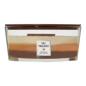 WoodWick Vonná svíčka loď Trilogy Cafe Sweets 453 g