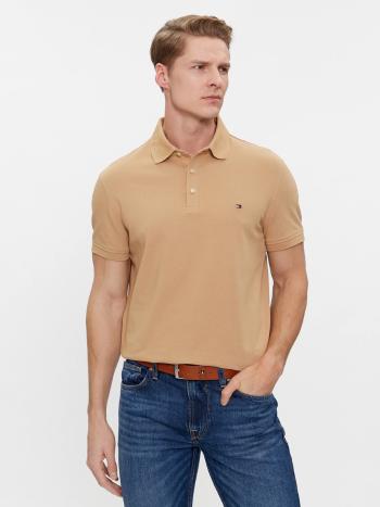 Tommy Hilfiger pánské béžové polo tričko 1985 - L (RBL)