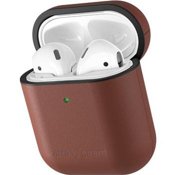 AlzaGuard Genuine Leather Case pro AirPods 1. a 2. generace hnědé (AGD-ACL003C)