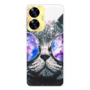 Odolné silikonové pouzdro iSaprio - Galaxy Cat - Realme C55