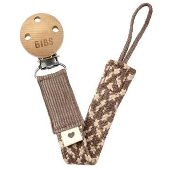 Bibs Paci Braid klip na dudlík Dark Oak/Vanilla (0379193)