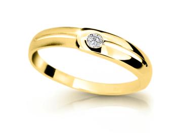 Cutie Jewellery Krásný prsten ze žlutého zlata se zirkonem Z6874-1049-10-X-1 52 mm