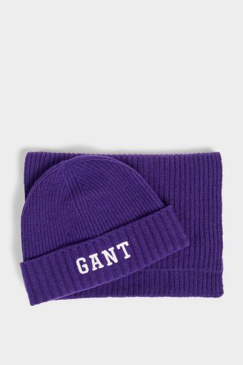 SET ČEPICE A ŠÁLA GANT BEANIE SCARF GIFT SET PANSY PURPLE