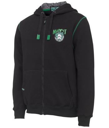 Madcat mikina badge logo zip hoodie black caviar - xl