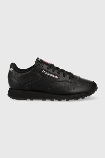 Kožené sneakers boty Reebok CLASSIC LEATHER černá barva, GY0960-CBLAC/PUGR