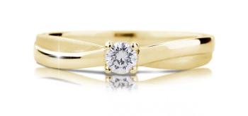 Cutie Diamonds Luxusní zásnubní prsten ze žlutého zlata s briliantem DZ6817-1906-10-X-1 58 mm