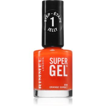 Rimmel Super Gel gelový lak na nehty bez užití UV/LED lampy odstín 018 Orange Sorbet 12 ml