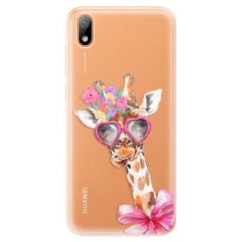 Odolné silikonové pouzdro iSaprio - Lady Giraffe - Huawei Y5 2019