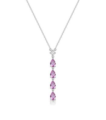 Brosway Stříbrný náhrdelník s kubickými zirkony Vibrant Pink Fancy FVP112