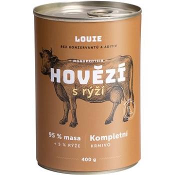 Louie Kompletní krmivo - hovězí a vepřové (95 %) s rýží (5 %) 400 g (8595174345511)