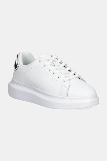 Kožené sneakers boty Just Cavalli bílá barva, 77RA3SB2