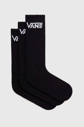 Ponožky Vans 3-pack pánské, černá barva