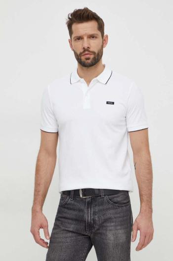 Polo tričko Calvin Klein bílá barva, K10K112751