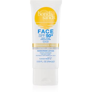 Bondi Sands SPF 50+ Face Fragrance Free ochranný tónovací krém na obličej pro matný vzhled SPF 50+ 75 ml