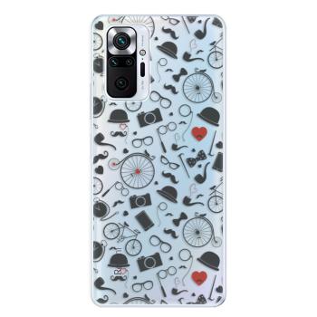 Odolné silikonové pouzdro iSaprio - Vintage Pattern 01 - black - Xiaomi Redmi Note 10 Pro