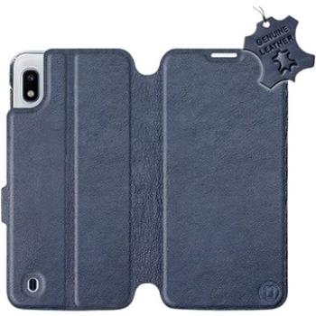 Flip pouzdro na mobil Samsung Galaxy A10 - Modré - kožené -   Blue Leather (5903226879762)