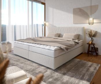 Boxspring postel Dream-Well 200x200 cm bouclé s matrací