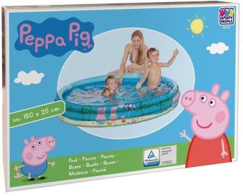 Gyerekmedence Happy People 3 gyűrűs medence - Peppa malac, 150×25 cm