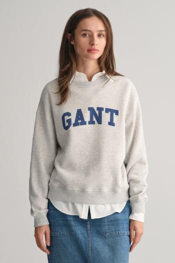 MIKINA GANT GRAPHIC C-NECK SWEAT PALE GREY MELANGE