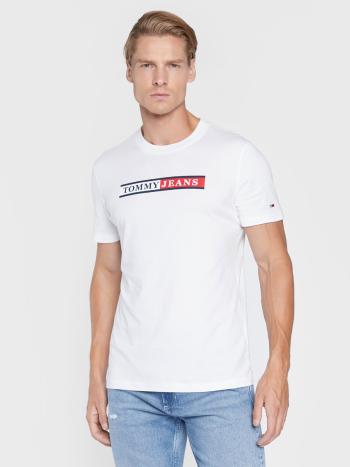 Tommy Jeans pánské bílé tričko Essential - L (YBR)