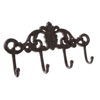 Liatinový vešiak Bodeguita čierna, 15 x 31 cm