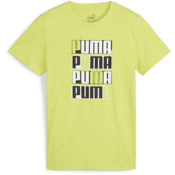 Puma ESSENTIALS + LOGO LAB TEE B Chlapecké triko, žlutá, velikost