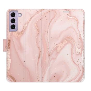 Flipové pouzdro iSaprio - RoseGold Marble - Samsung Galaxy S22 5G