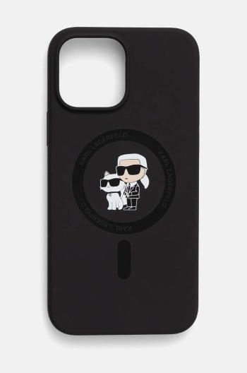 Obal na telefon Karl Lagerfeld iPhone 13 Pro Max 6.7 černá barva, KLHMP13XSCMKCRHK