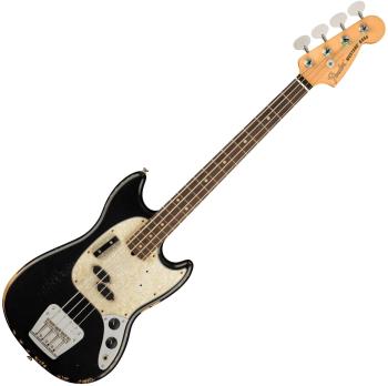 Fender JMJ Road Worn Mustang Bass RW Black Elektrická baskytara