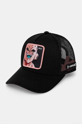 Dětská baseballová čepice Capslab Dragon Ball Capslab Trucker černá barva, s aplikací, CL.DBZ.3.BUU