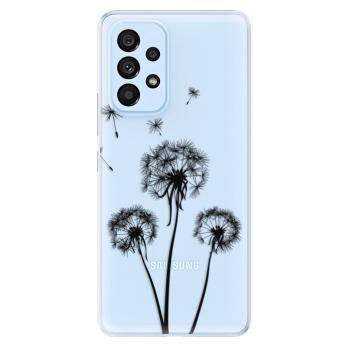 Odolné silikonové pouzdro iSaprio - Three Dandelions - black - Samsung Galaxy A53 5G