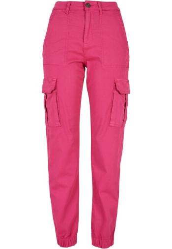 Urban Classics Ladies Cotton Twill Utility Pants hibiskus pink - 28