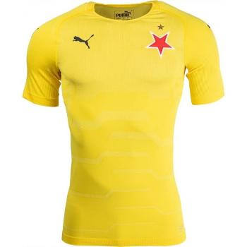 Puma SLAVIA FINAL EVOKNIT TEE GK TEE Pánské brankářské triko, žlutá, velikost