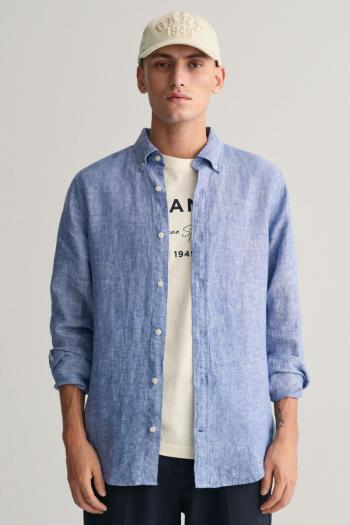 KOŠILE GANT SLIM LINEN SHIRT RICH BLUE