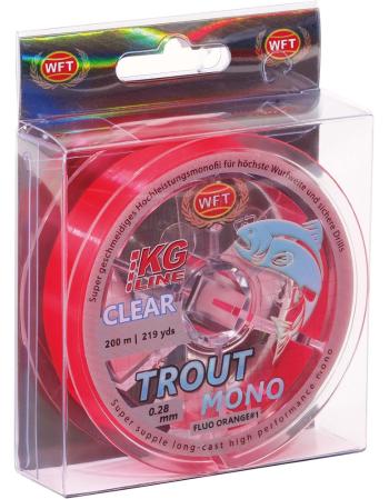 Wft vlasec trout mono clear orange 200 m - 0,20 mm 4,9 kg