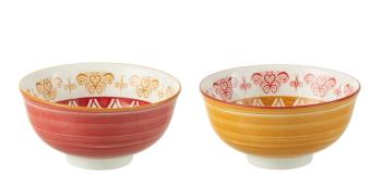 Set 2ks barevná porcelánová miska Bowl Jam - Ø11*5 cm/ 220ml 34729