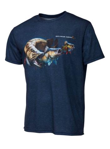 Savage Gear Triko Cannibal Tee Blue - XXL