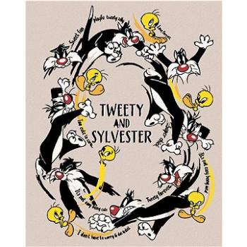 Zuty - Sylvester a tweety  (looney tunes), 40×50 cm (HRAwlmal371nad)