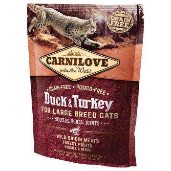 Carnilove Duck and Turkey Large Breed Cats – Muscles,Bones,Joints 400g