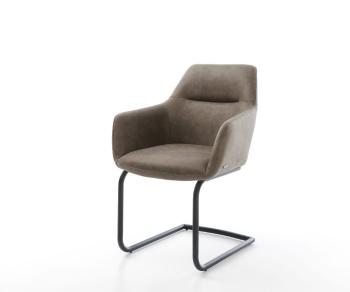 Jídelní židle Pejo-Flex taupe vintage konzolová podnož kulatá