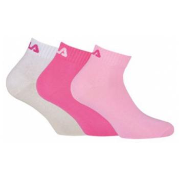 Fila QUARTER PLAIN SOCKS 3P Ponožky, růžová, velikost