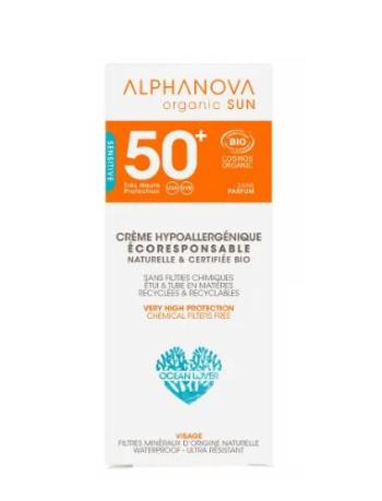 Alphanova SUN BIO Opalovací krém na obličej SPF50+ 50 g