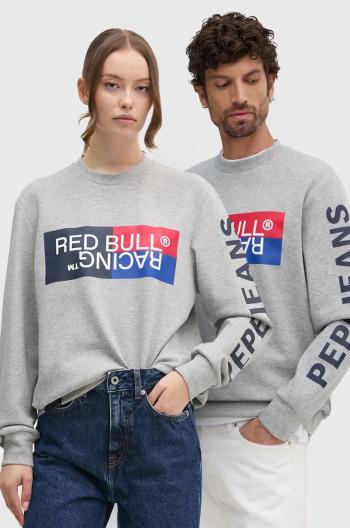 Mikina Red Bull Racing x Pepe Jeans šedá barva, s potiskem, RU580007