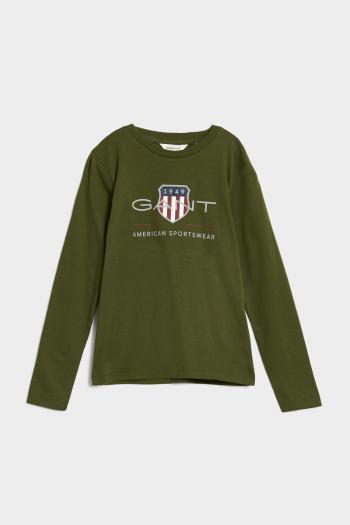 TRIČKO GANT ARCHIVE SHIELD LS T-SHIRT KALE GREEN