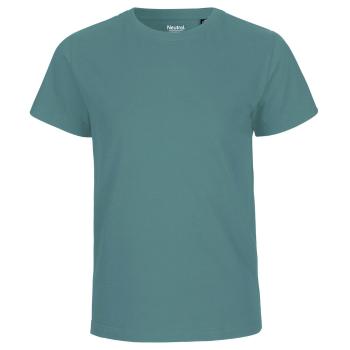 Neutral Dětské tričko s krátkým rukávem z organické Fairtrade bavlny - Teal | 92/98