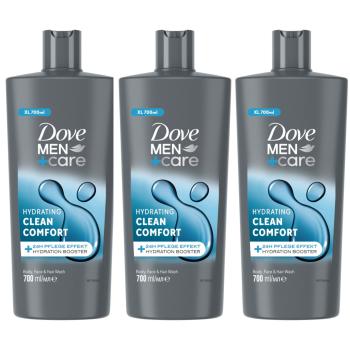 Dove Men+Care férfi Tusfürdő Hydrating Clean Comfort 3x700ml