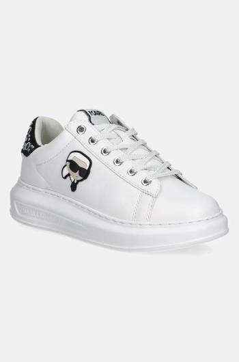 Kožené sneakers boty Karl Lagerfeld KAPRI NFT bílá barva, KL62529M